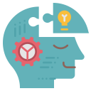 pie chart,gear,education,cogwheel,head,light bulb,machine learning